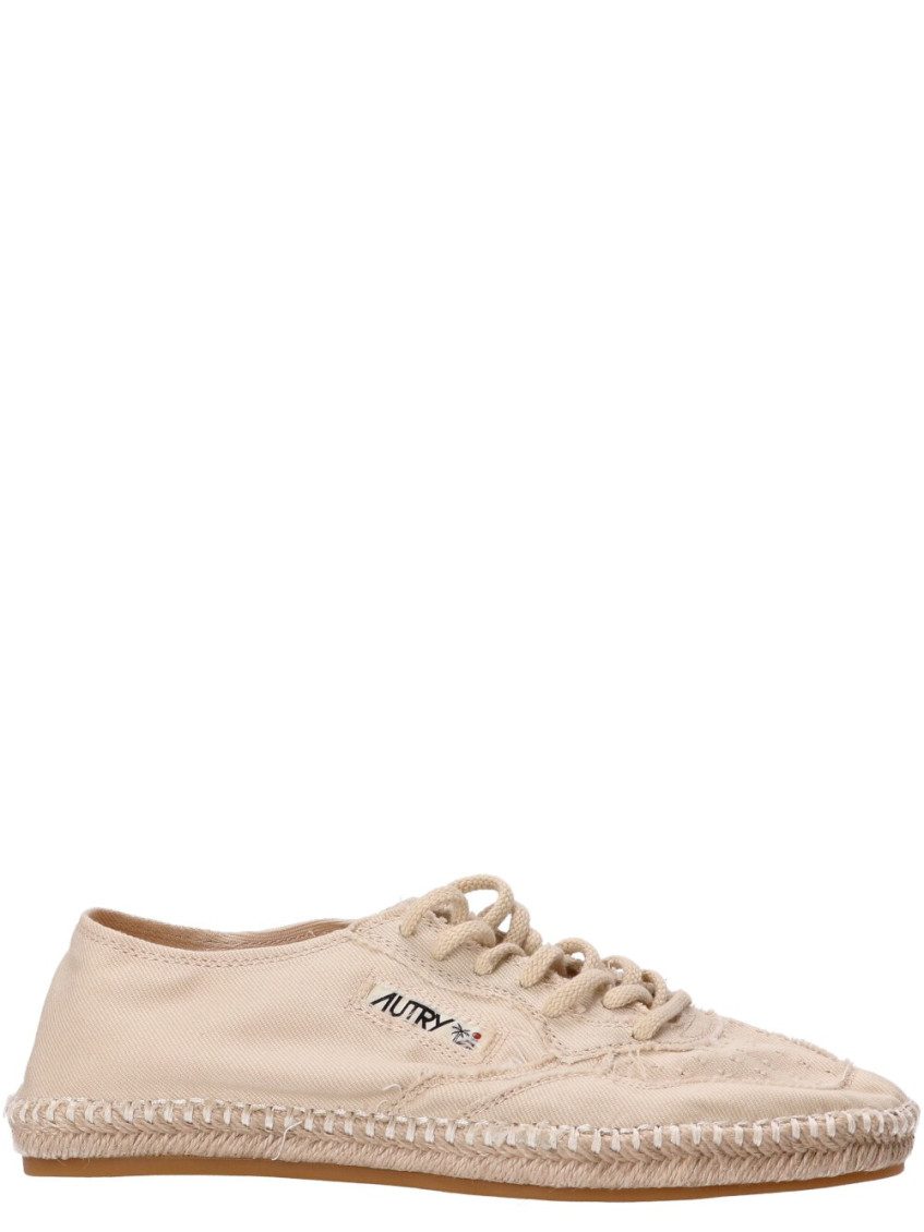 Autry Ivory Lace Up Sneakers In White