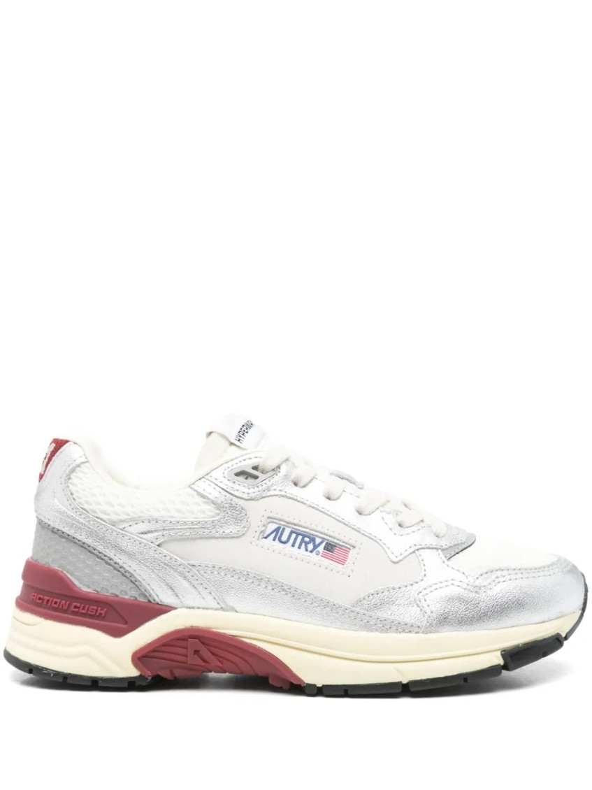 Autry Hyperway Metallic Sneakers In Silver