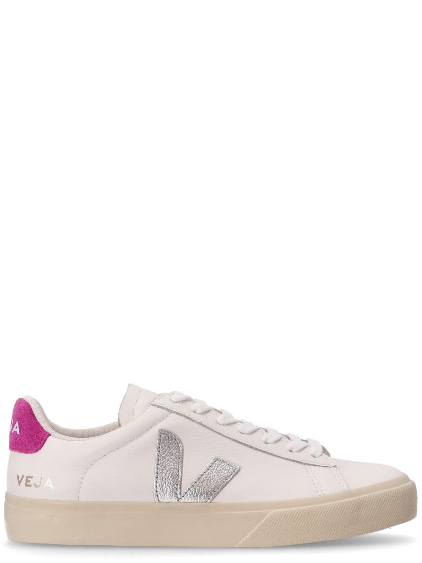 Veja Sneakers Campo Chromefree White Silver Ultraviolet In White