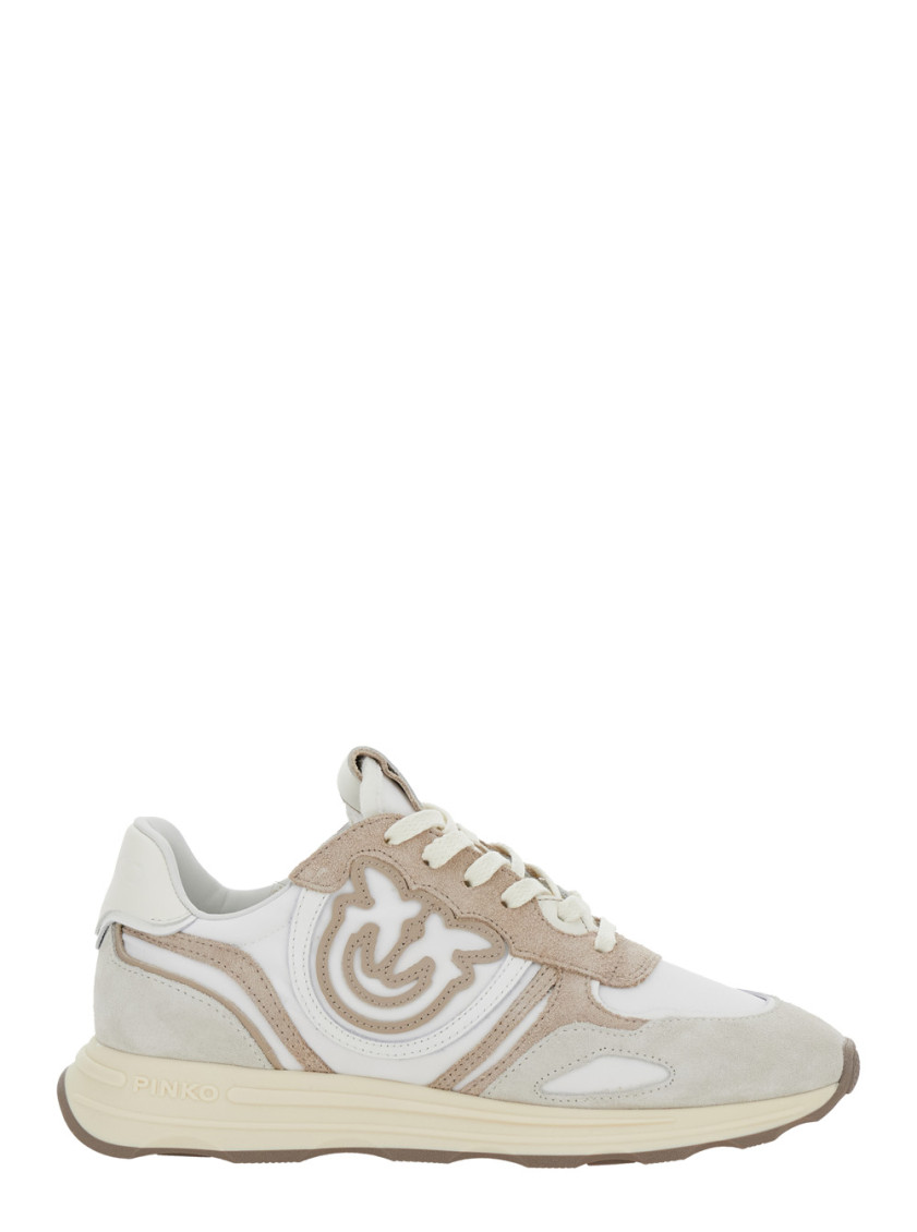 Shop Pinko Beige Low-top Sneaker