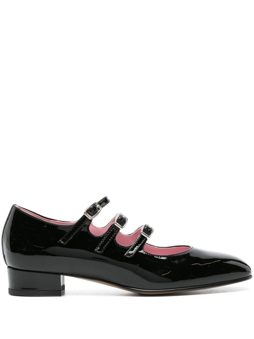 Carel Paris Timeless Mary Jane With Adjustable Straps And Low Heel In Black