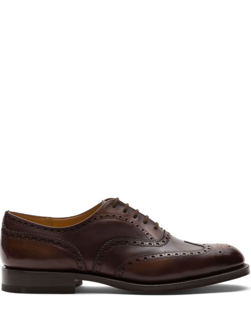 Church's Leather Burwood Brogues In Dark Brown