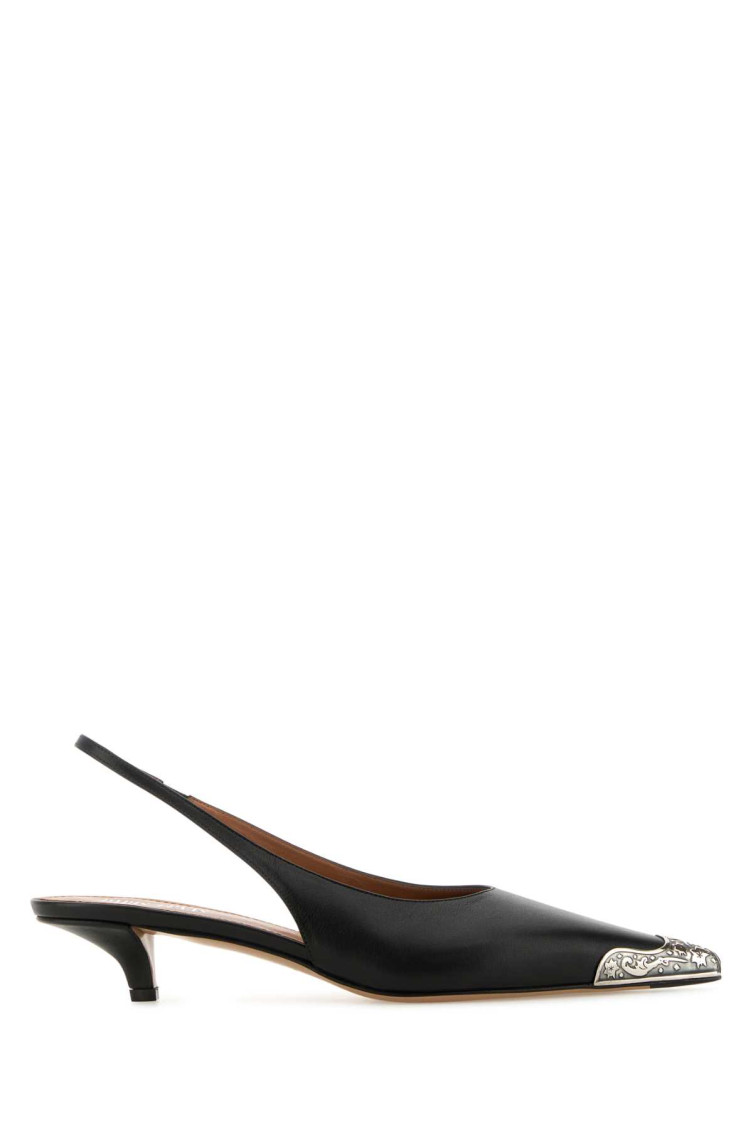 Paris Texas Black Leather Pumps In Black