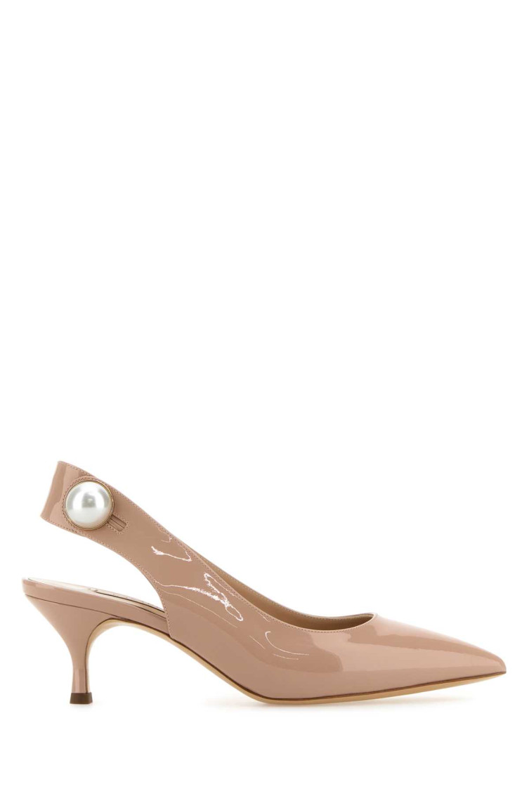 Casadei Beige Slingback Heels In Beige