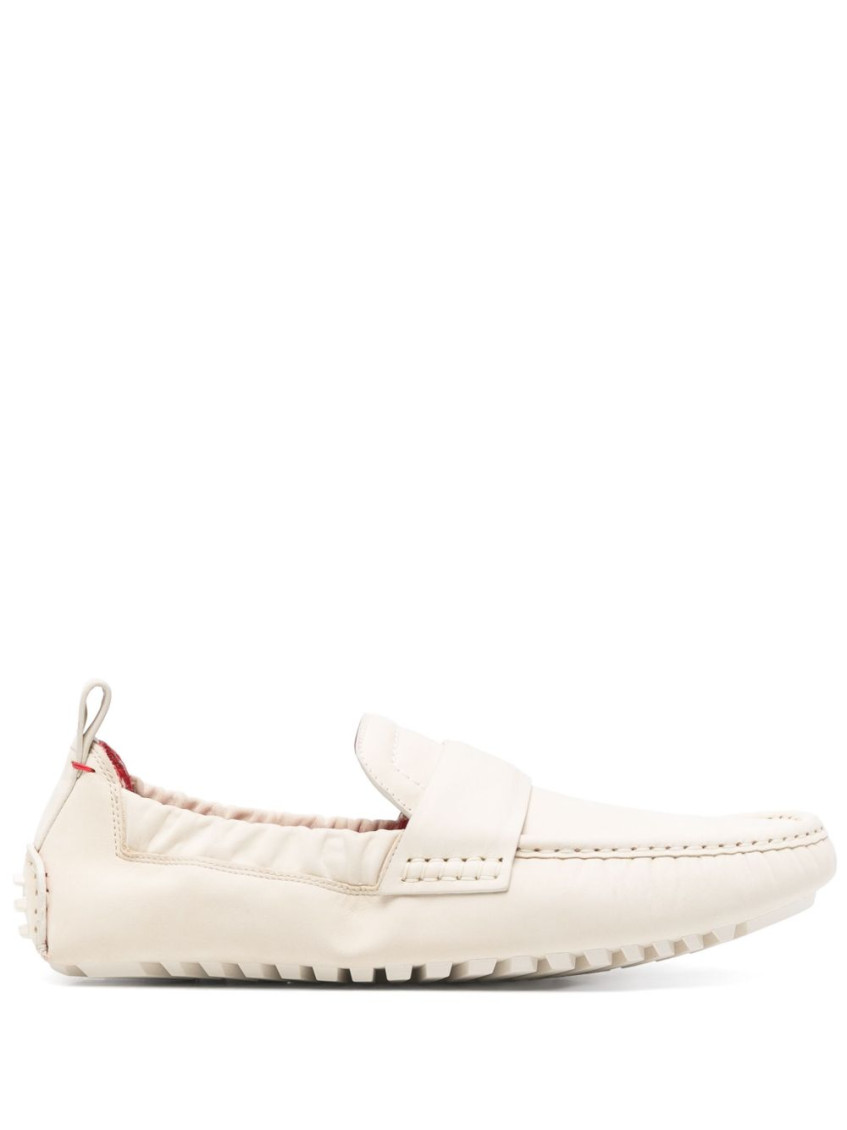 Ferrari Natural Leather Loafers In Metallic