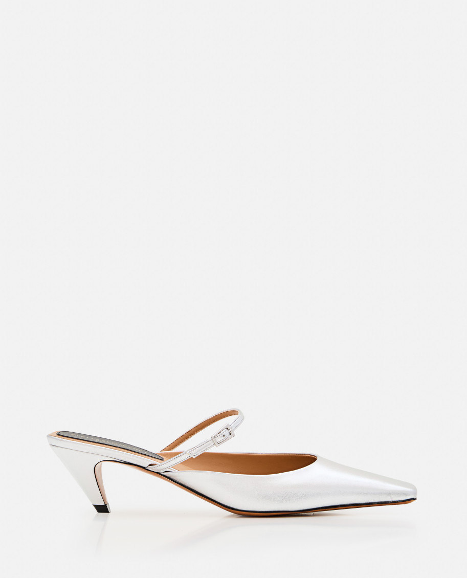 STELLA MCCARTNEY SILVER SLIP ON PUMPS