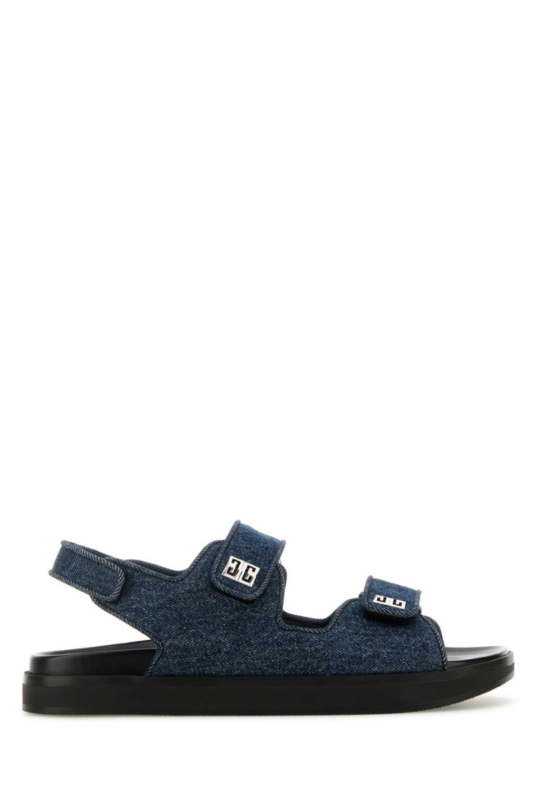 GIVENCHY DARK BLUE DENIM SANDALS
