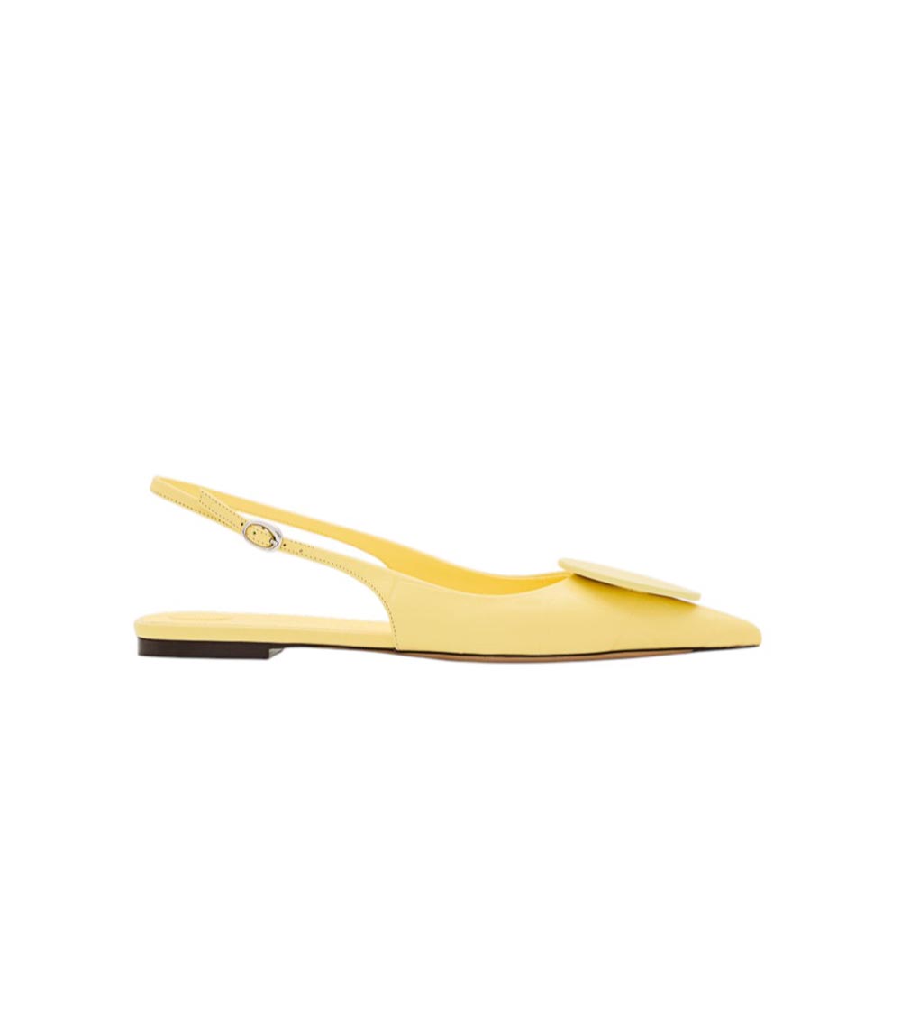 Jacquemus 'pointed Toe Flat Sole Pump With Buckle Detail'