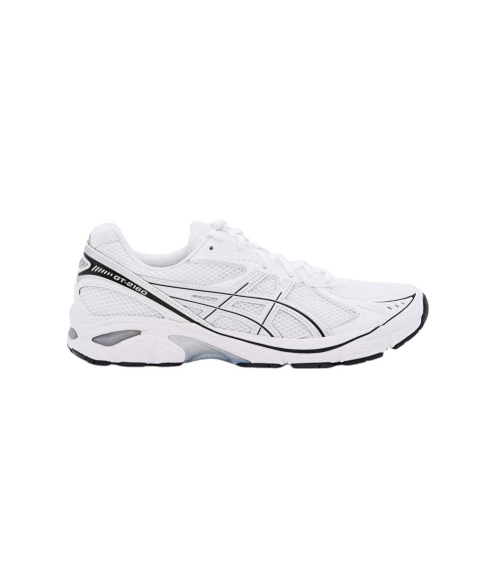 Asics Mens White Pure Silver Black Gt-2160 Mesh Low-top Trainers