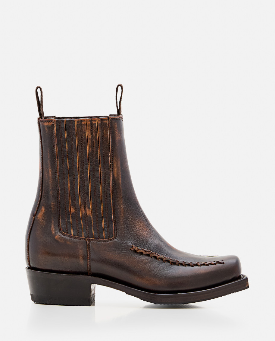 Hereu Agulla Square Toe Chelsea Boots In Brown