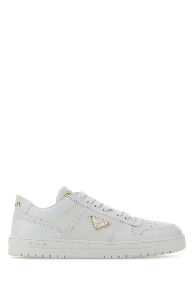 Prada Sneakers Downtown In Pelle Bianca Donna