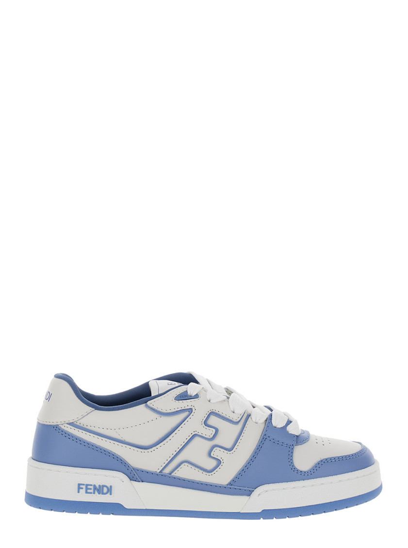 FENDI SKY BLUE MATCH LACE UP SNEAKERS 