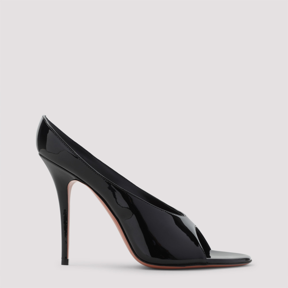 Amina Muaddi Anok Slipper 105 Patent Black 105 Mm Sm