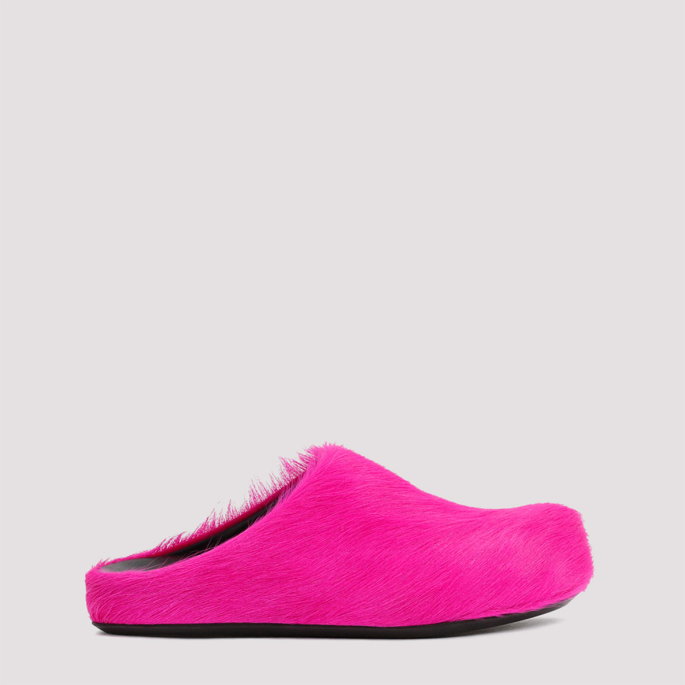 Marni Pink Fussbett Sabot Slip-on Loafers In Fuchsia
