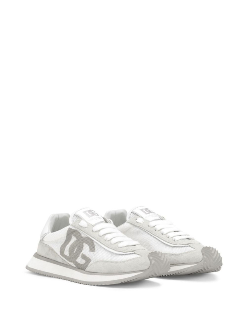 Dolce & Gabbana Mixed-material Dg Cushion Sneakers In White