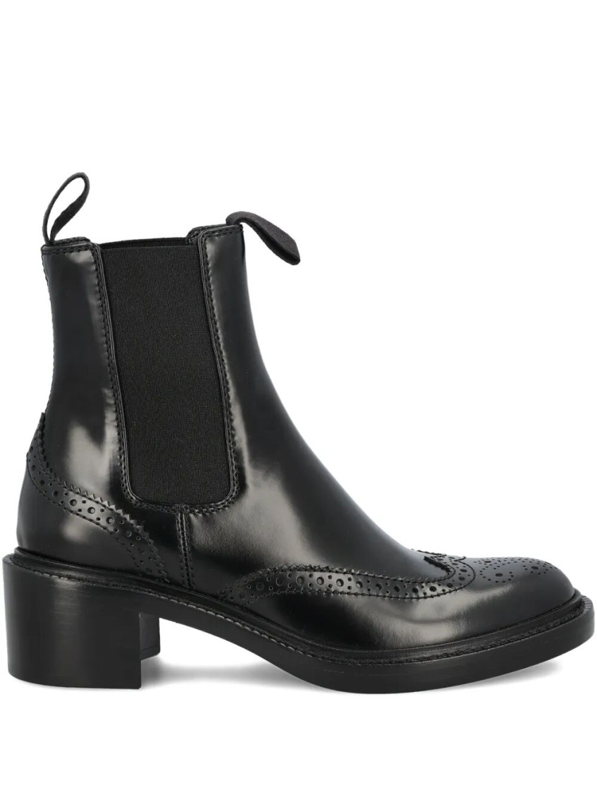 Saint Laurent Black Leather Chelsea Boots In Black