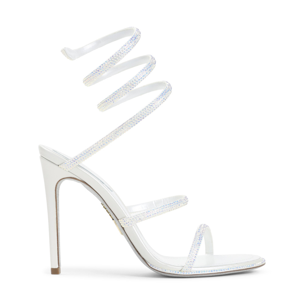 René Caovilla Sandals With Rhinestones Cleo In White