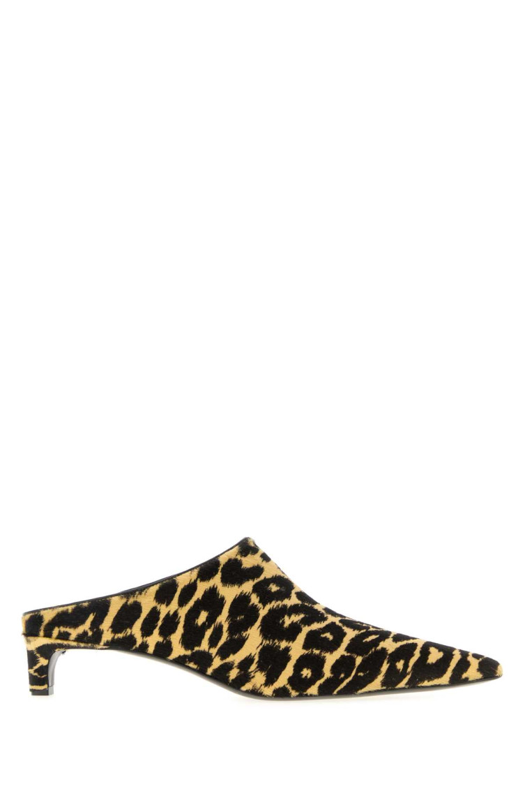 Jil Sander 35mm Leopard Print Ponyhair Mules In Animal Print