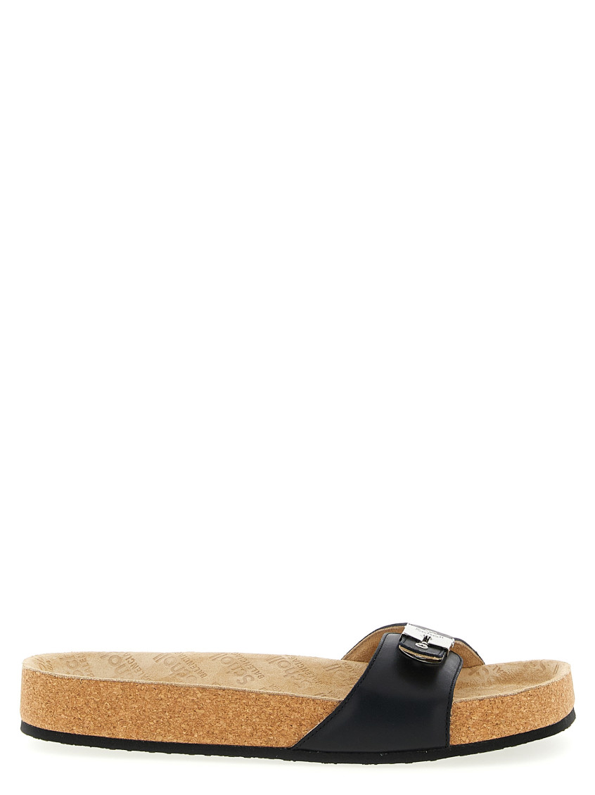 Balenciaga Scholl Collaboration Sandals Cork Sole In Black