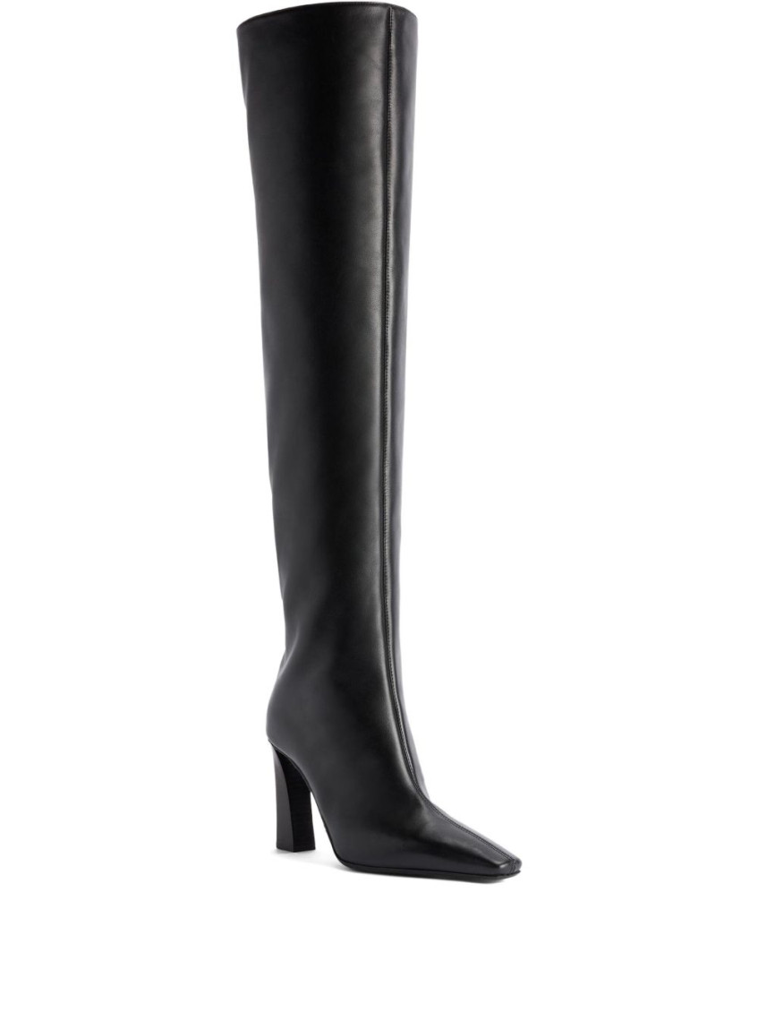 Giuseppe Zanotti Janiee Leather Heel Boots In Black