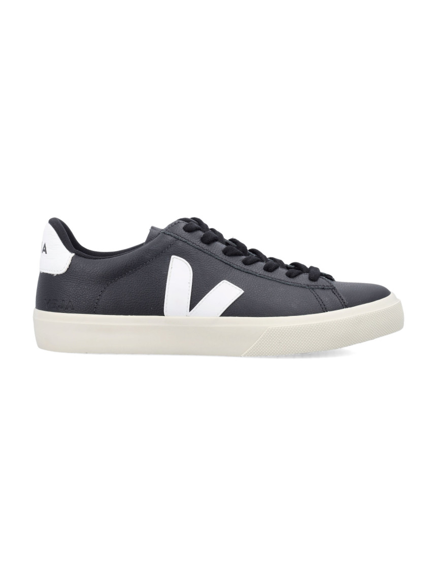 Veja Blackwhite Leather Sneakers In Black
