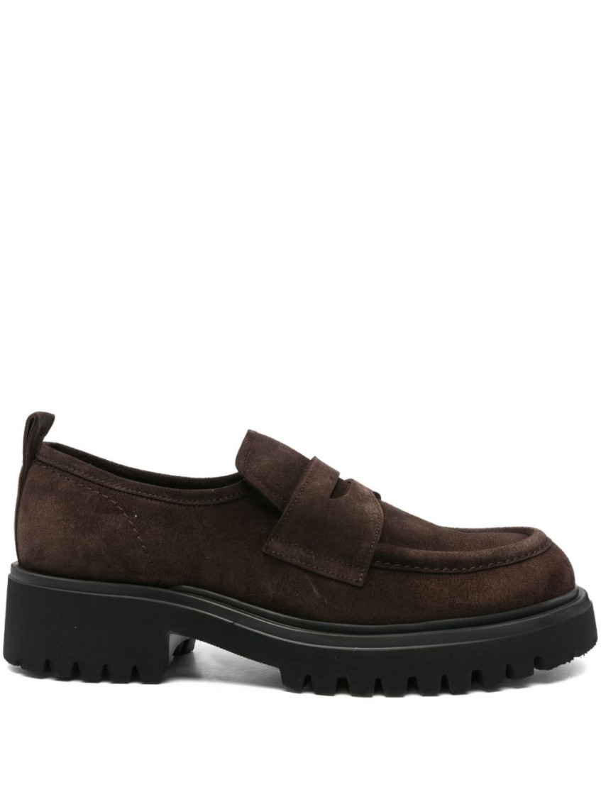 Guglielmo Rotta Brown Slip On Loafers
