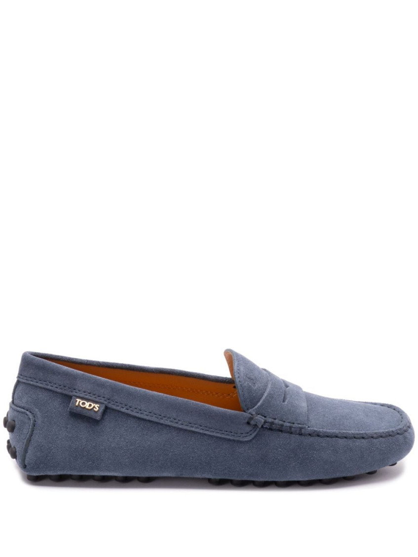 Tod's Blue Slip On Loafers In Blue