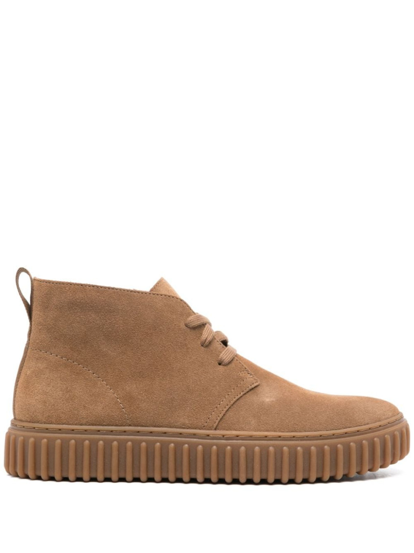 Clarks Timeless Suede Boots In Beige