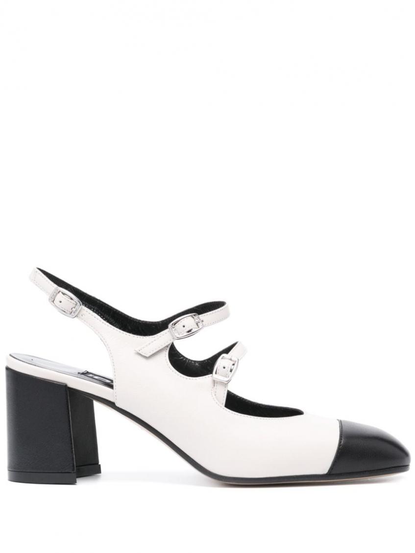 Carel Paris Papaya Nappa Leather T-strap Mary Jane Shoes In Multi