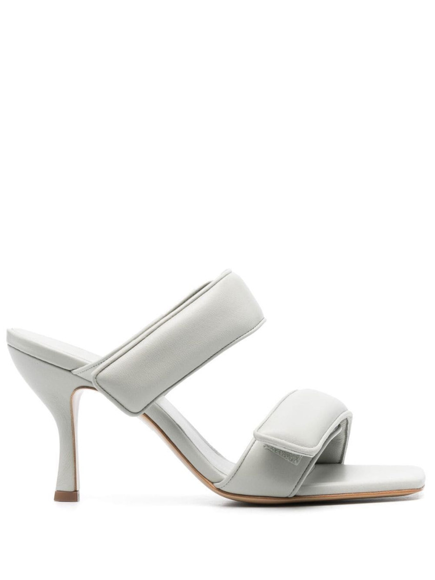 Gia Borghini X Pernille Perni 90mm Leather Mules In Grey