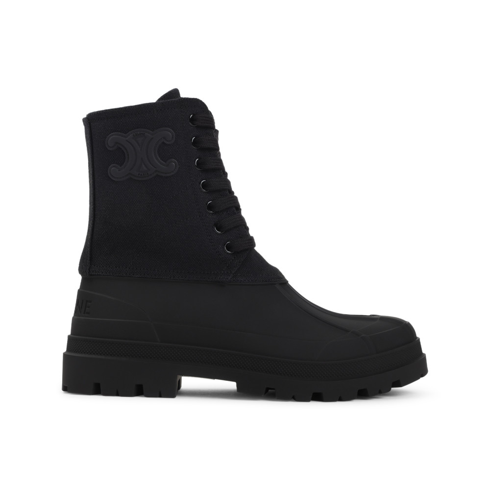 Celine Triumph Canvas High-top Chunky Boot In Multi