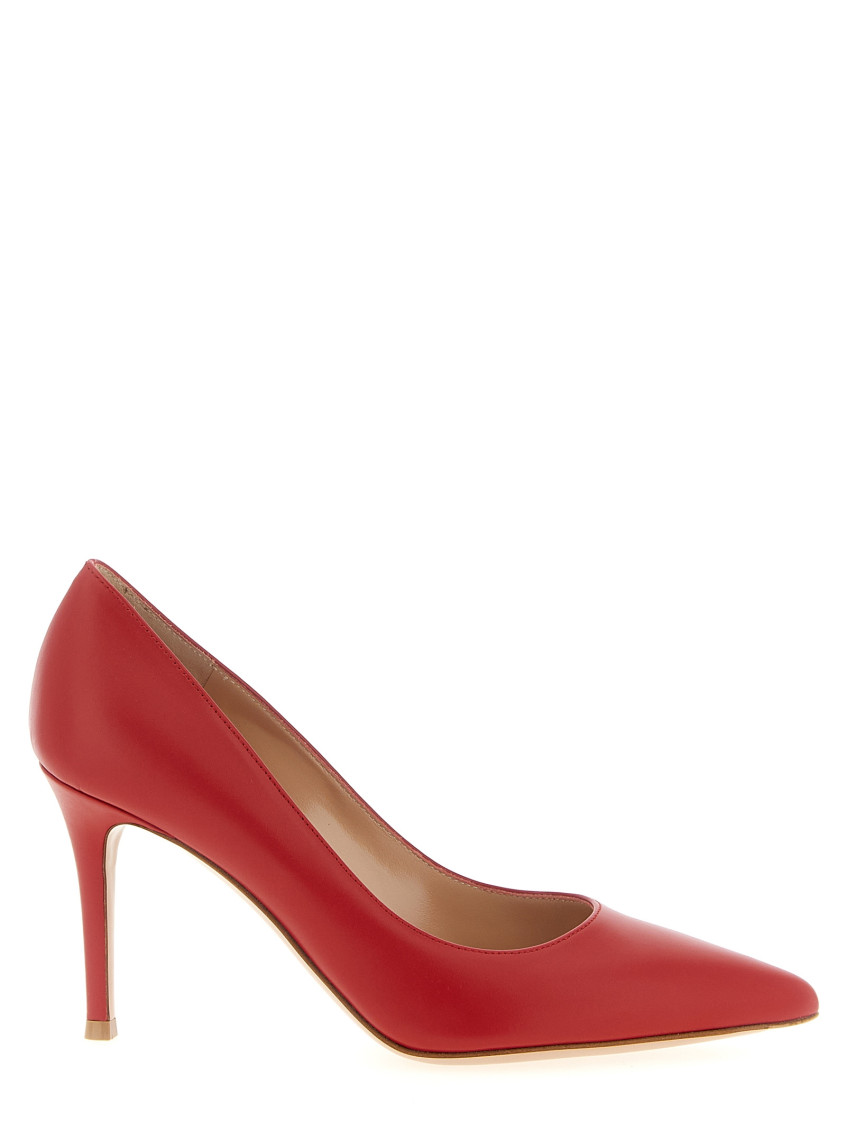 Gianvito Rossi Pointed Toe Stiletto Heel Pumps In Red