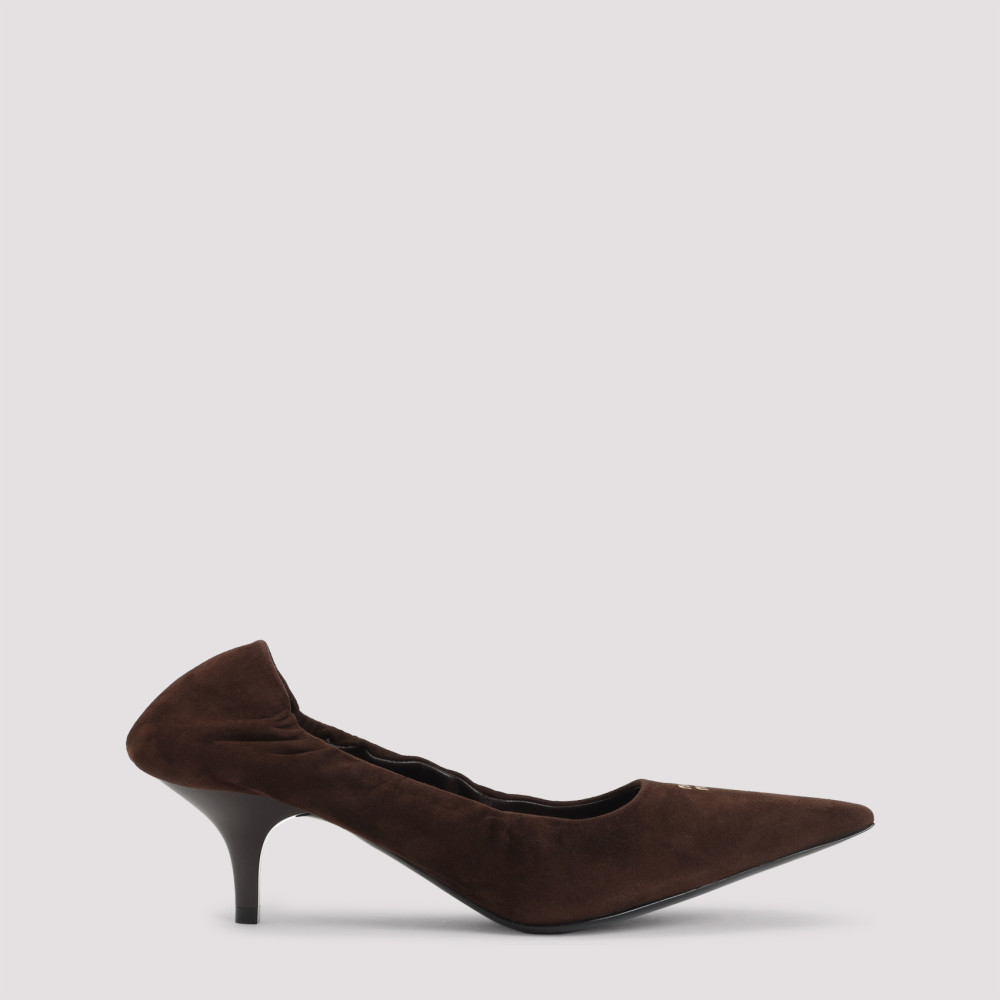Miu Miu Brown Logo Heels