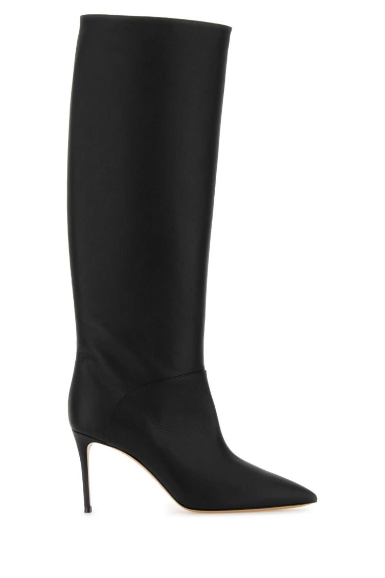 Casadei Black Leather Boots In Black