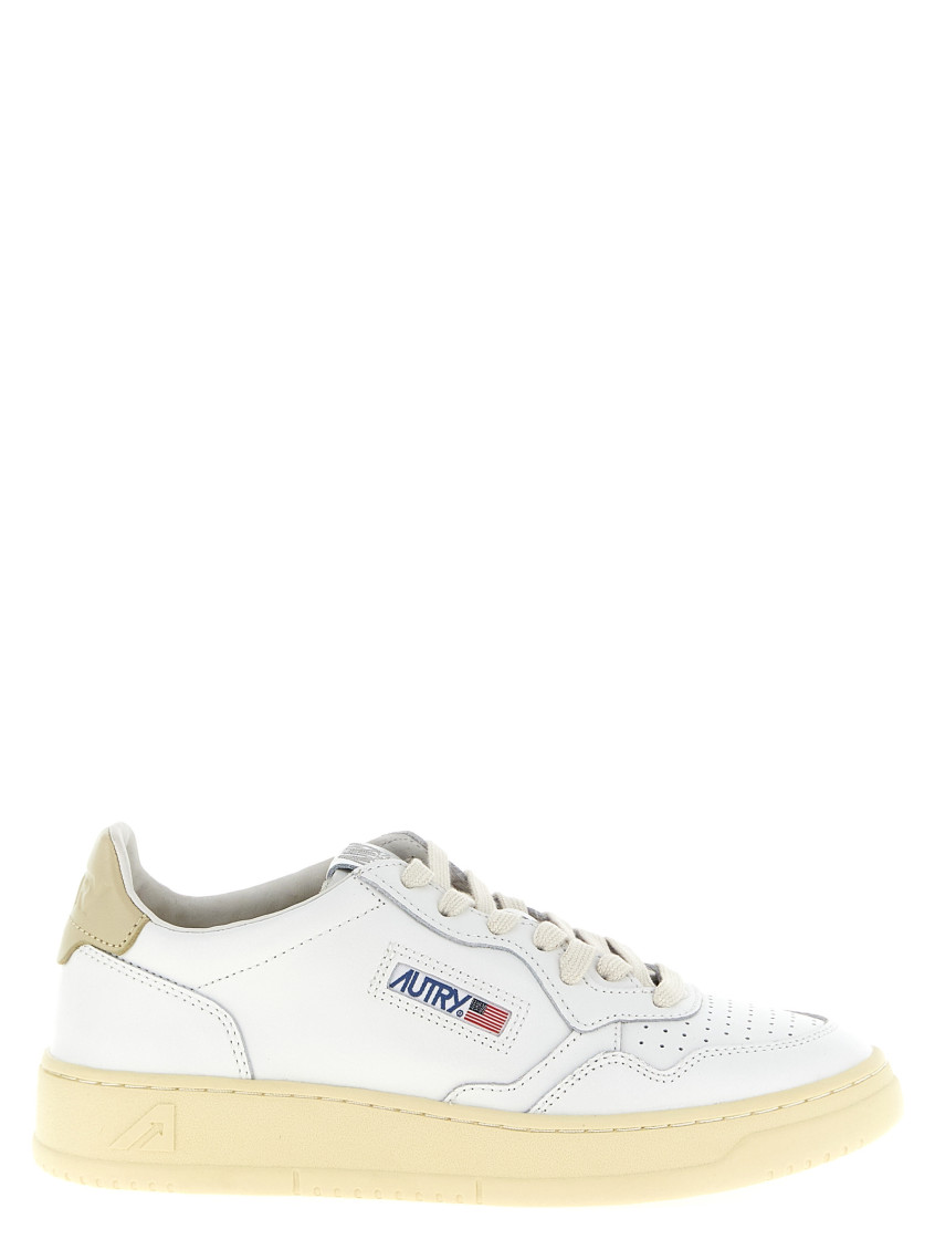 Autry Sneakers Medalist In Pelle Bianca Uomo In Neutral