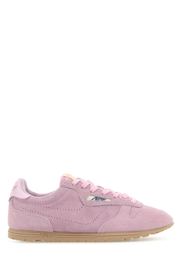 Autry Suede Sneakers With Durable Rubber Sole In Pink