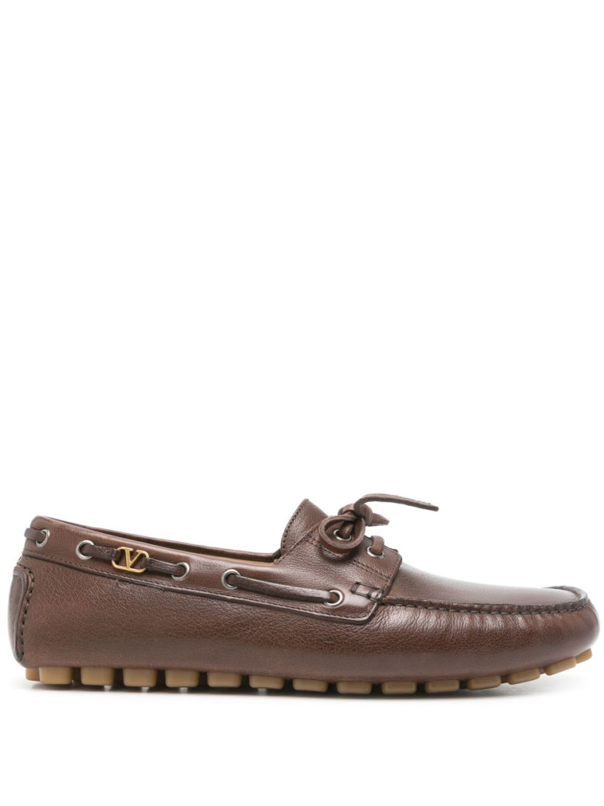 Valentino Garavani Brown Leather Loafers