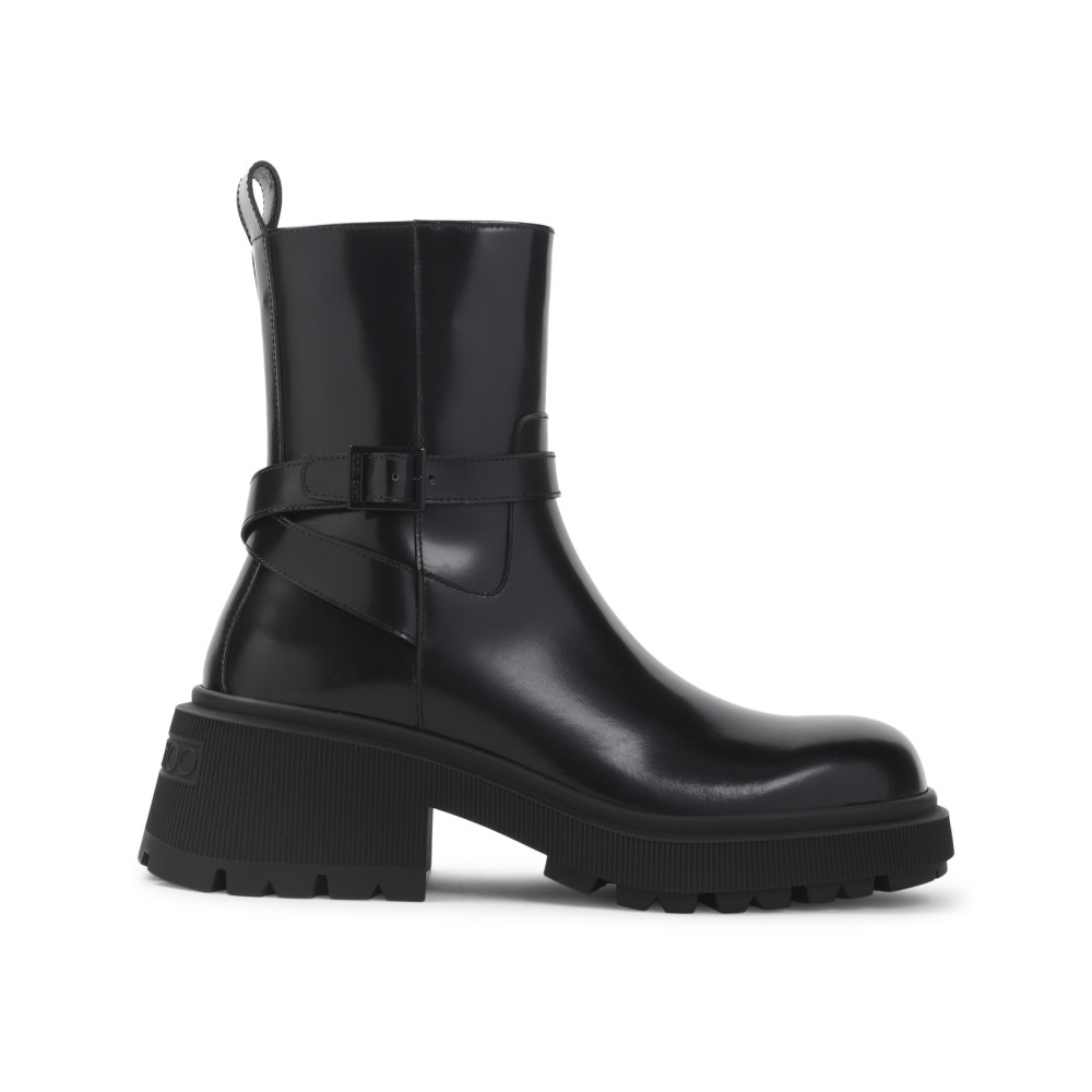 Jimmy Choo Soft Box Calf Conny Flat Boots Women In Black