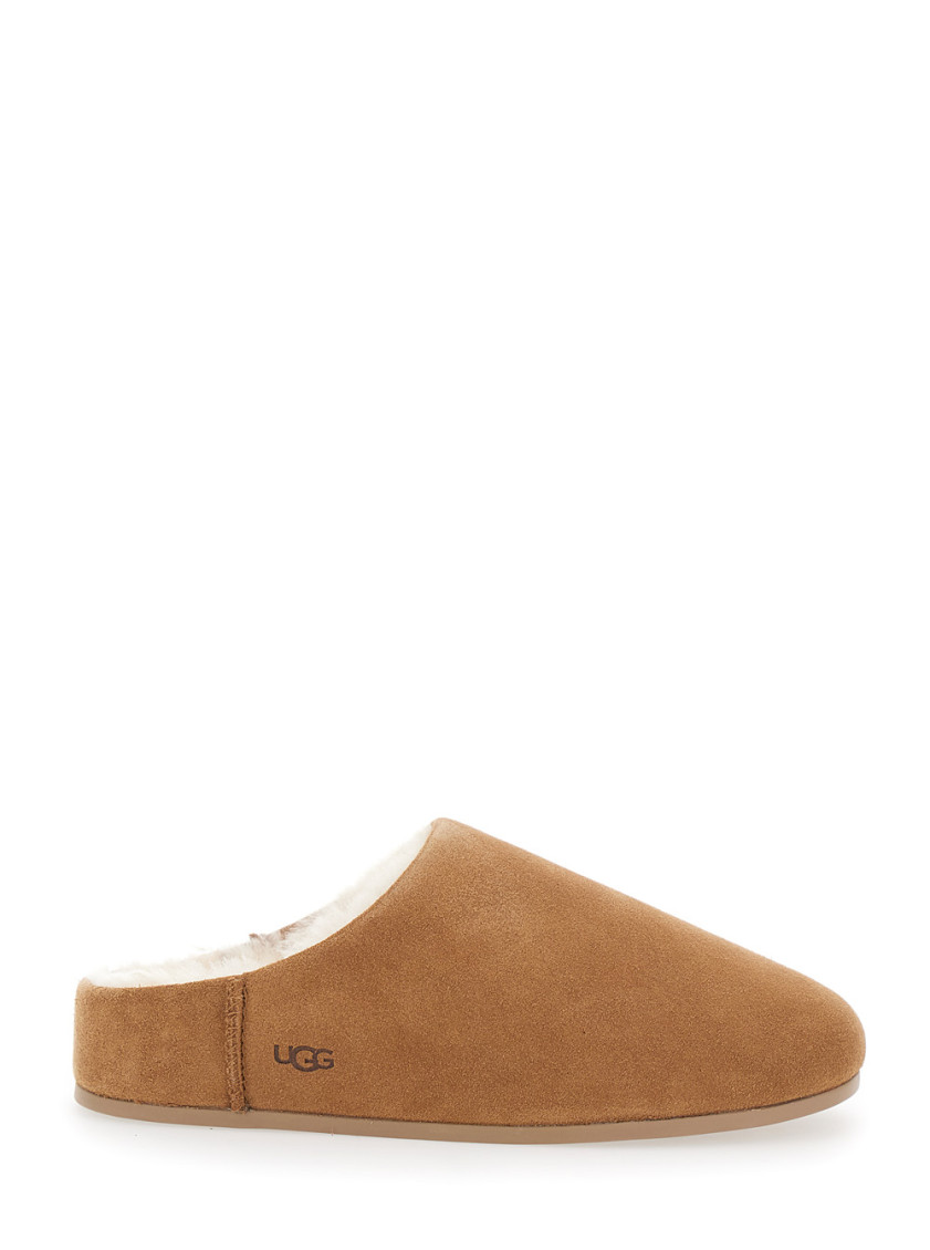 Ugg Brown Slip On Slides In Brown