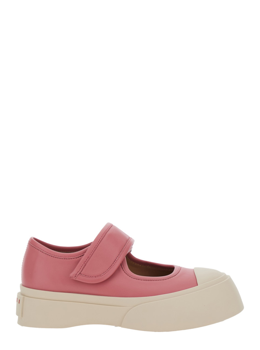 Marni Pink Round Toe Sneakers In Pink
