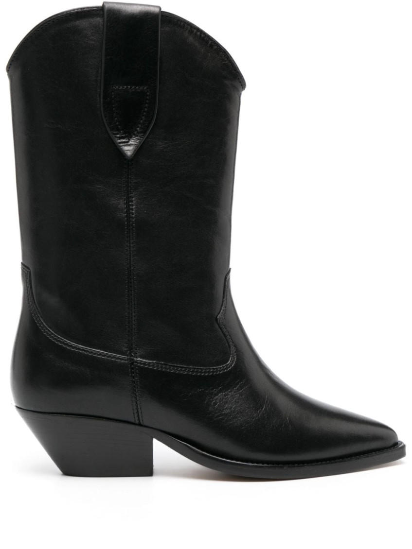 Isabel Marant 60mm Luliette Leather Ankle Boots In Black