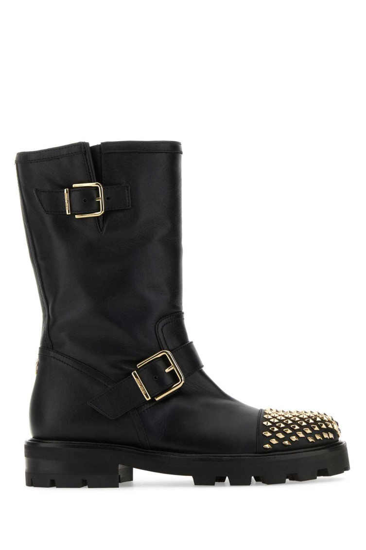 Jimmy Choo Biker Ii Studded Ankle Boots In Black