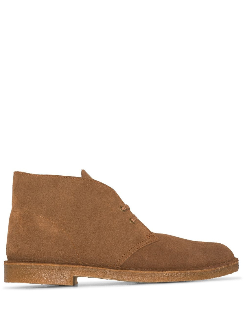Clarks Suede Lace-up Ankle Boots In Brown