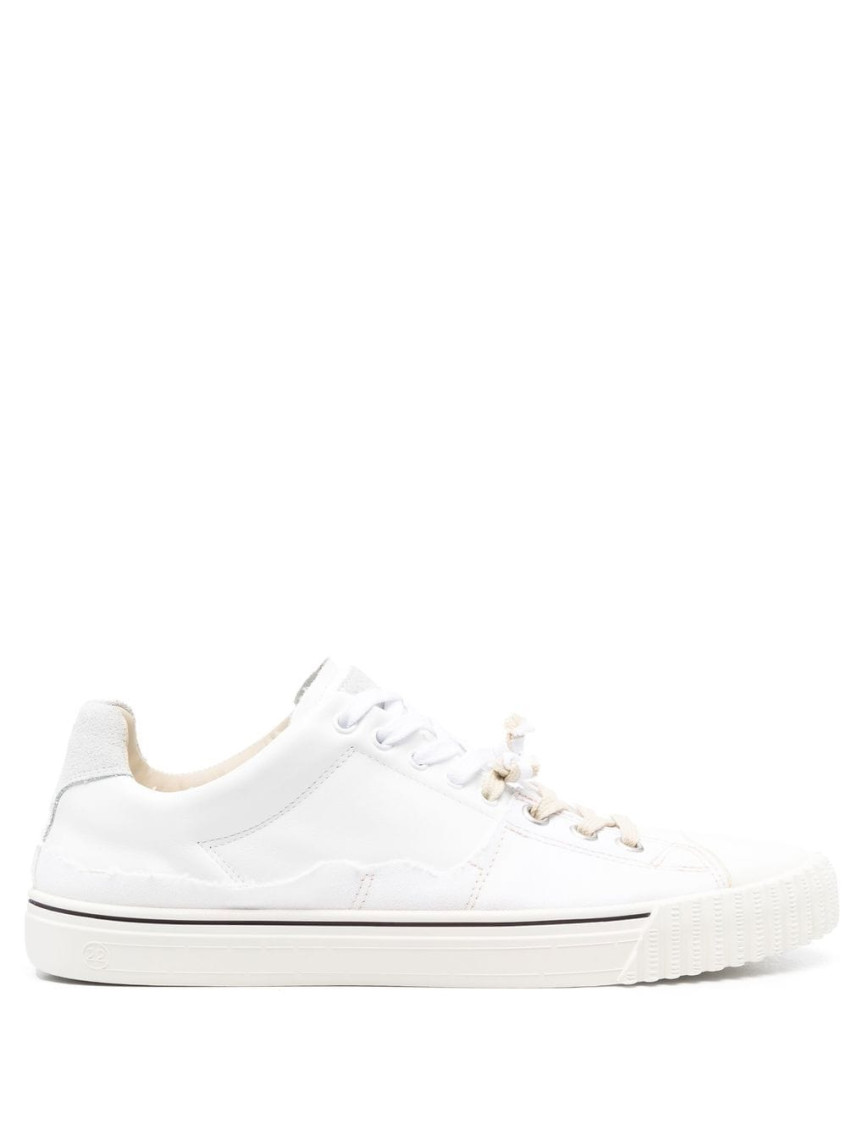 Maison Margiela New Evolution Leather Sneakers In White