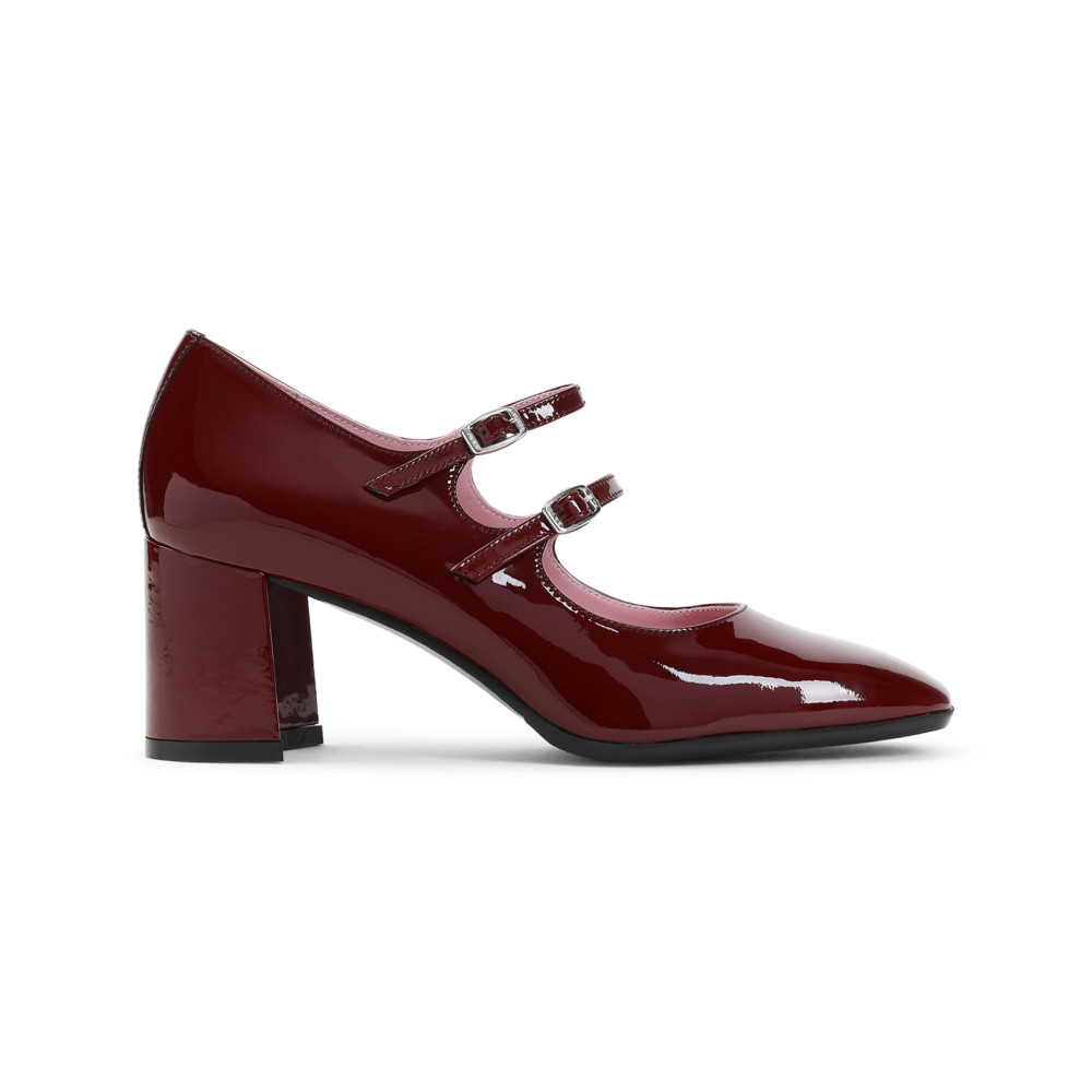 Carel Paris Alice Patent Leather Mary Janes Pumps In Maroon