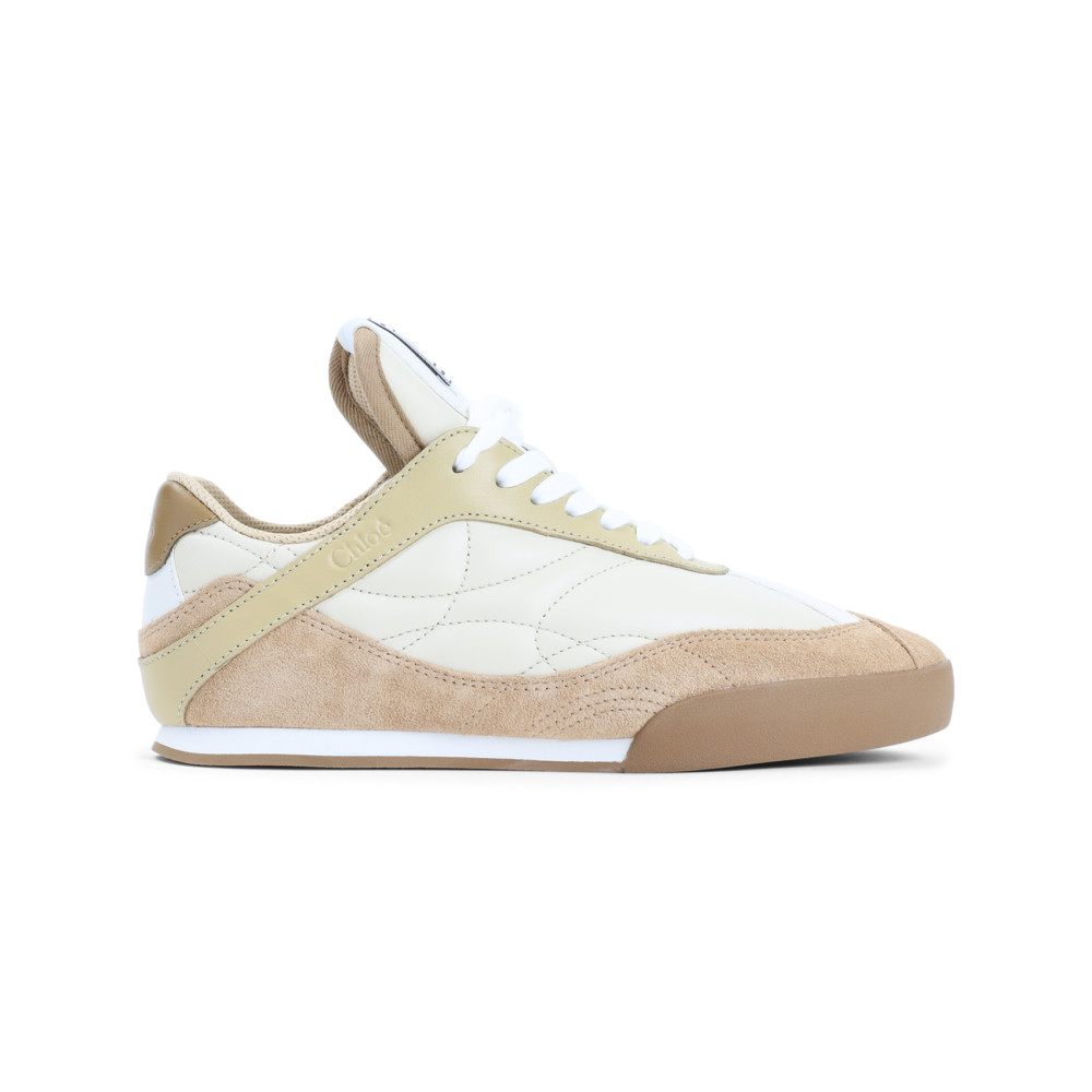 Chloé Lace-up Sneakers In Beige