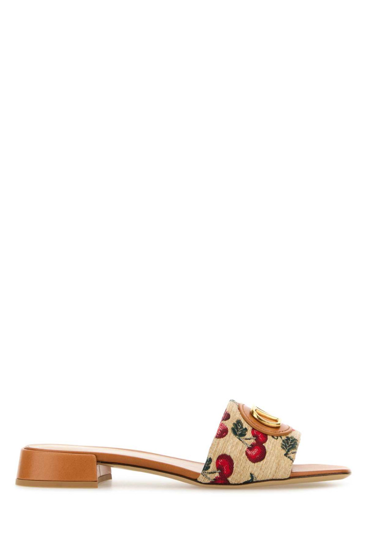 Valentino Garavani Vlogo Signature Slide Sandal In Multi