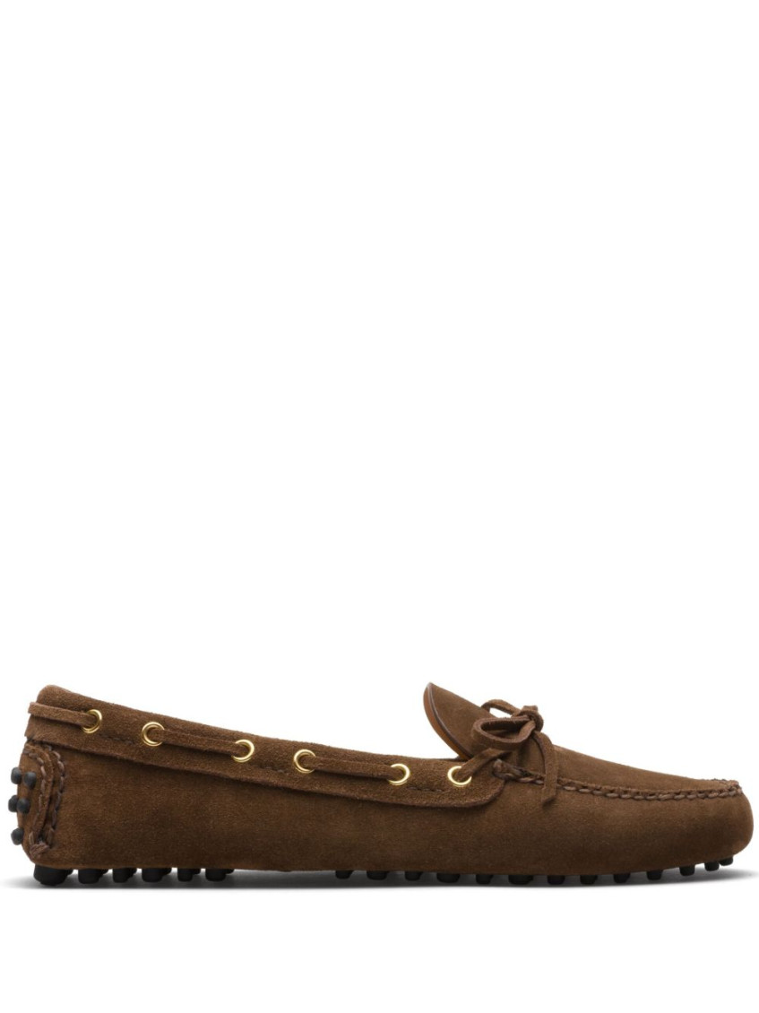Car Shoe Brown Suede Loafer In Brown