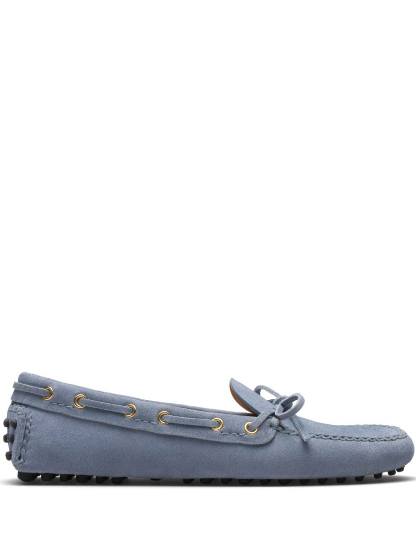 Car Shoe Blue Suede Loafer In Blue