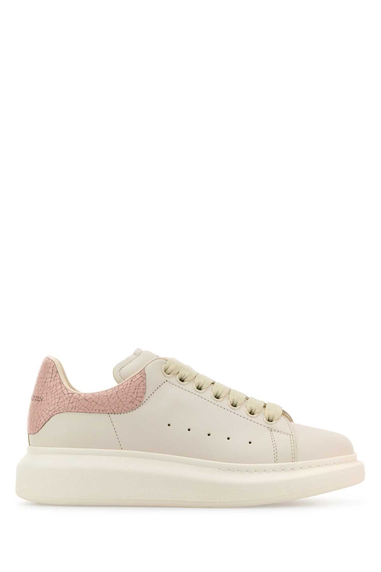 Shop Alexander Mcqueen White Lace Up Sneakers